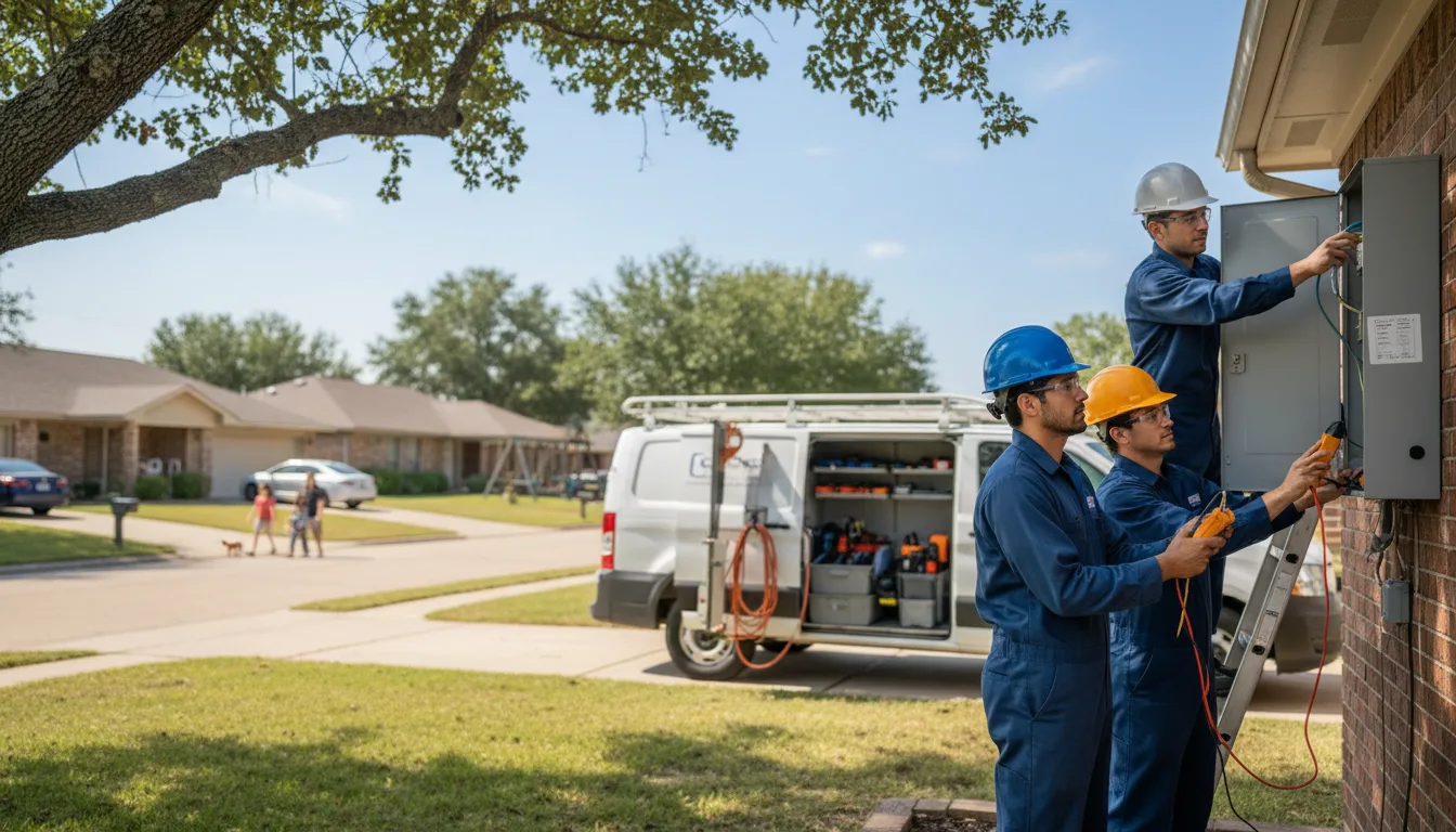 Certified electrician providing emergency electrical services in Rocky Comfort, MO